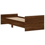 vidaXL Cadre de lit sans matelas chêne marron 75x190cm bois ingénierie