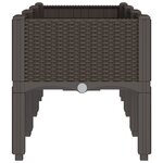 vidaXL Jardinière avec pieds marron 120x40x42 cm PP
