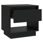 vidaXL Tables de chevet 2 Pièces Noir 45x34x44 cm bois d'ingénierie
