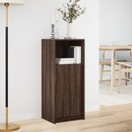 vidaXL Buffet avec LED chêne marron 42 5x34x100 cm bois d'ingénierie