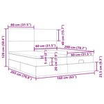 VidaXL Cadre de lit ottoman avec matelas bleu 160x200 cm tissu