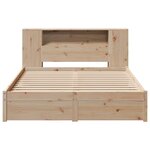 vidaXL Lit bibliothèque sans matelas 150x200 cm bois massif de pin