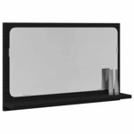 vidaXL Étagère Miroir Chêne noir 60 x 10 5 x 37 cm Bois d'ingénierie