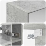 vidaXL Armoire Miroir de Salle de Bain Gris béton 60 x 14 5 x 50 cm
