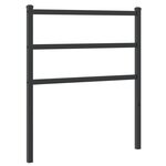 vidaXL Tête de lit métal noir 75 cm