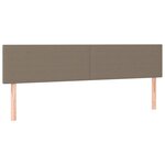 vidaXL Sommier à lattes de lit avec matelas taupe 120x190 cm tissu