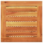 vidaXL Table de jardin beige 40x40x42 cm résine tressée et bois acacia