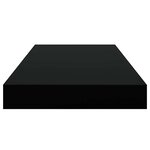 vidaXL Étagères murales flottantes 4 Pièces noir 50x23x3 8 cm MDF