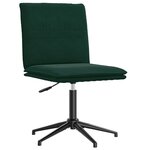 vidaXL Chaise de salle à manger Vert foncé Velours