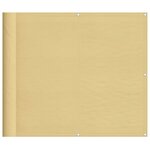 vidaXL Écran de balcon sable 90x1000 cm 100  polyester oxford