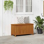 vidaXL Boîte de rangement de jardin 113x50x58 cm Bois d'acacia solide