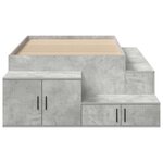 vidaXL Cadre de Lit de Rangement Gris Béton 80x200 cm