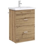 vidaXL Meuble sous lavabo de salle de bain Chêne artisanal