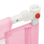 vidaXL Barrière de sécurité de lit d'enfant Rose 200x25 cm Tissu