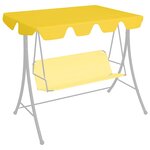 vidaXL Toit de rechange de balançoire Jaune 150/130x105/70 cm