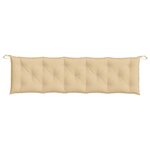 vidaXL Coussins de banc de jardin lot de 2 beige mélangé tissu