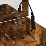 vidaXL Coiffeuse avec miroir chêne fumé 73x46 5x120 cm