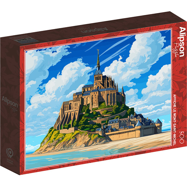 Puzzle 500 Pièces Affiche Mont-Saint-Michel