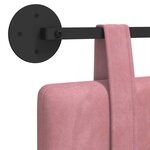 vidaXL Tête de lit suspendue Rose Velours