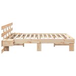 vidaXL Cadre de lit avec tiroir Marron 160 x 200 cm Bois massif en pin