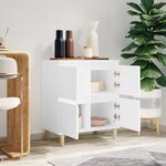 vidaXL Buffet Blanc 60x35x70 cm Bois d'ingénierie