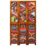 vidaXL Paravent 3 panneaux marron 35x1.5x160 cm en bois massif acacia