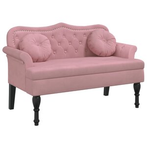 vidaXL Banc avec coussins rose 120 5x65x75 cm velours