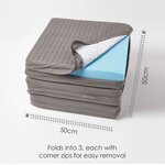 Coussin d'assise déhoussable pour canapé 3 places en coton Gris foncé - HOMESCAPES