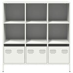 vidaXL Buffet haut blanc 101 5x39x103 5 cm acier