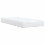vidaXL Sommier à lattes de lit avec matelas Blanc 80x200 cm Similicuir