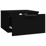vidaXL Table de chevet murale noir 34x30x20 cm