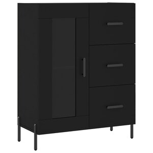 vidaXL Buffet noir 69 5x34x90 cm bois d'ingénierie