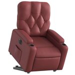 vidaXL Fauteuil inclinable électrique rouge bordeaux similicuir