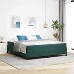 vidaXL Cadre de lit Vert foncé et blanc 180 x 200 cm Velours