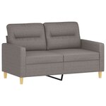 vidaXL Ensemble de canapés 2 Pièces avec coussins Taupe Tissu