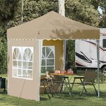 vidaXL Tente de fête pop-up 195 x 195 x 245 cm Crème Tissu Oxford
