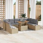 vidaXL Ensemble de salle à manger pour jardin 10 Pièces Beige et gris