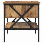vidaXL Table de chevet avec tiroir 2 Pièces Bois ancien 40 x 42 x 45 cm