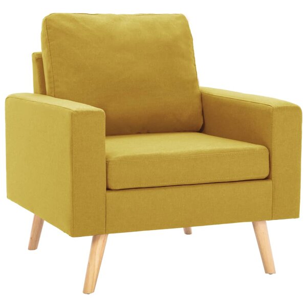 vidaXL Fauteuil jaune tissu