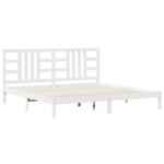 vidaXL Cadre de lit sans matelas blanc 200x200 cm bois massif