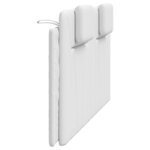 vidaXL Coussin de tête de lit Viana blanc 160 cm similicuir