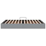 vidaXL Lit de Rangement avec stockage Gris clair 135 x 190 cm Tissu