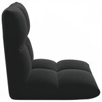 vidaXL Fauteuil de sol ajustable Noir Velours
