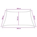 vidaXL Voile d'ombre Anthracite et blanc 3 / 4 x 2 m HDPE