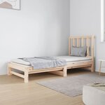 vidaXL Lit coulissant 2x(90x190) cm Bois de pin massif