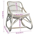 vidaXL Chaise en rotin Gris Lin