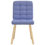 vidaXL Chaises à manger lot de 4 bleu jean tissu