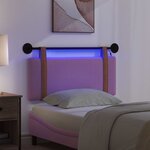 vidaXL Tête de lit suspendue Avec lumière LED Rose PU antique