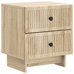 vidaXL Cabinet de chevet 2 pc Chêne Sonoma 43 x 34 5 x 47 5 cm