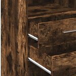 vidaXL Buffet haut chêne fumé 50x42 5x124 cm bois d'ingénierie